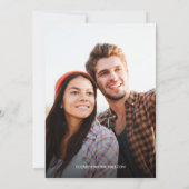 Eenvoudig handlettering Geëngageerde foto Rustic W Save The Date (Achterkant)