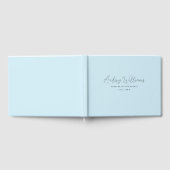 Eenvoudig, handschrift, blauw gastenboek (Volledig)