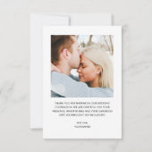 Eenvoudig handschrift bruiloft bedankt kaarten (Achterkant)