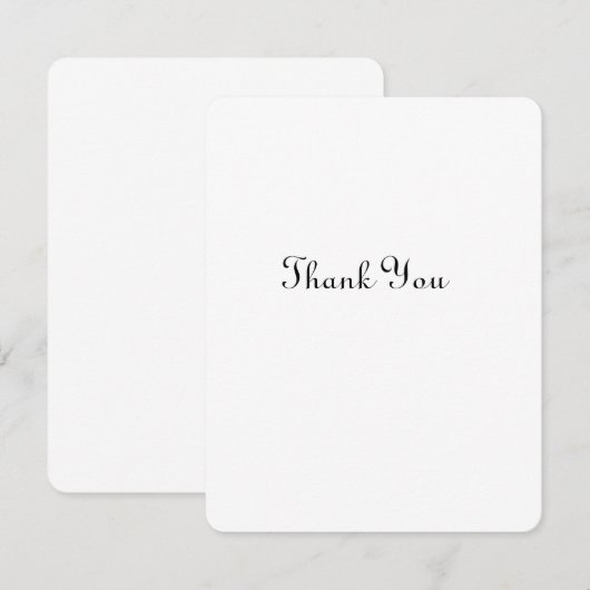 Eenvoudig handschrift bruiloft Hartelijk dank Bedankkaart (Voorkant / Achterkant)