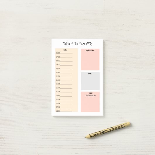 Eenvoudig handschrift dagelijkse plannertaken om l post-it® notes (Op bureau)