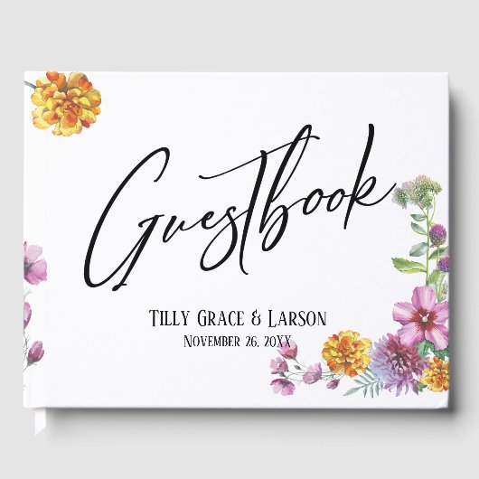 Eenvoudig handschrift en handschrift gastenboek (Voorkant)