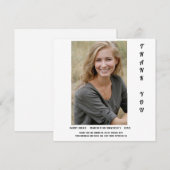 Eenvoudig handschrift Foto Afstuderen Hartelijk da (Voorkant / Achterkant)