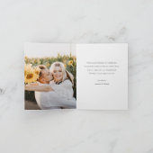 Eenvoudig handschrift Foto bruiloft Bedankkaart (Binnen)