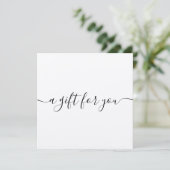 Eenvoudig handschrift Kraft Cadeaucertificaat (Staand voorkant)