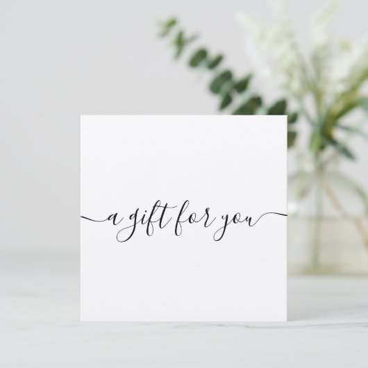 Eenvoudig handschrift Kraft Cadeaucertificaat (Staand voorkant)