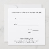 Eenvoudig handschrift Kraft Cadeaucertificaat (Achterkant)