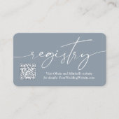 Eenvoudig handschrift QR Code Trouwregister Informatiekaartje (Voorkant)