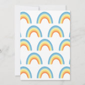 Eenvoudig handschrift Rainbow Baby shower Kaart (Achterkant)