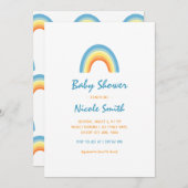 Eenvoudig handschrift Rainbow Baby shower Kaart (Voorkant / Achterkant)