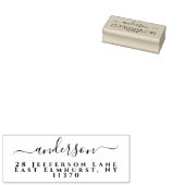 Eenvoudig handschrift retouradres rubberstempel (Gestempeld)