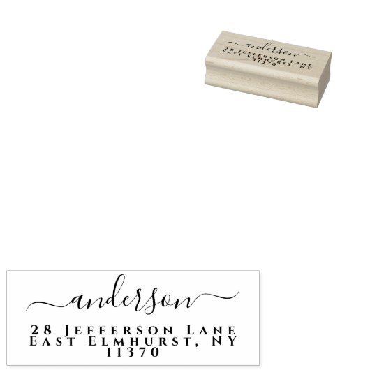 Eenvoudig handschrift retouradres rubberstempel (Gestempeld)