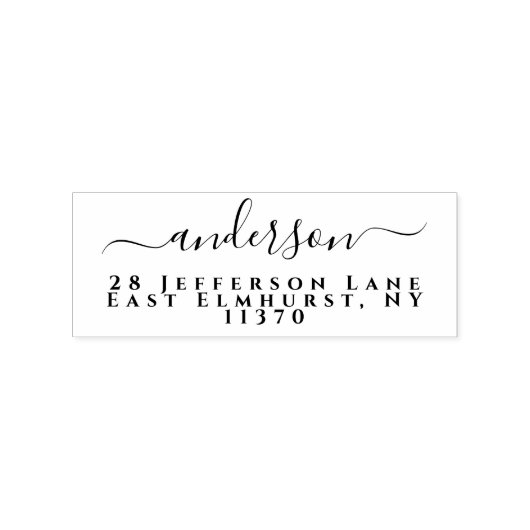 Eenvoudig handschrift retouradres rubberstempel (Afrduk)