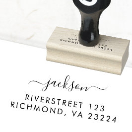 Eenvoudig, handschrift rubberen stempel