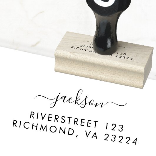 Eenvoudig, handschrift rubberen stempel