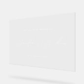 Eenvoudig handschrift script bruiloft welkom wit acryl bord (Hoek)