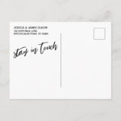 Eenvoudig handschrift We hebben Typografie Cream v Briefkaart (Achterkant)