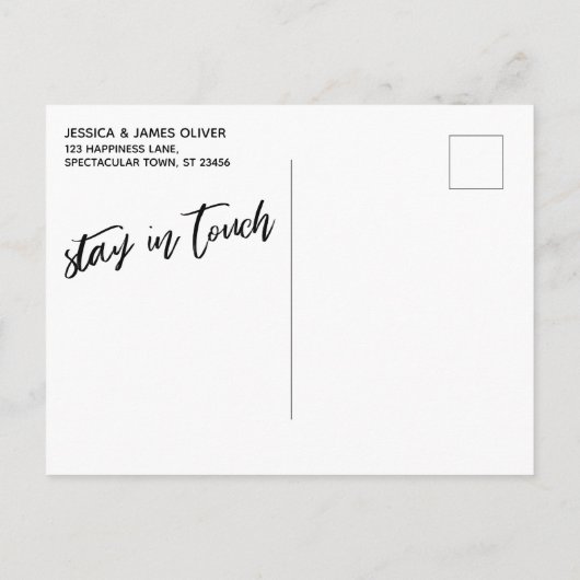 Eenvoudig handschrift We hebben Typografie Sage ve Briefkaart (Achterkant)