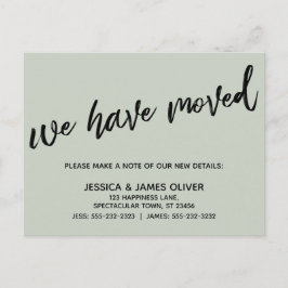 Eenvoudig handschrift We hebben Typografie Sage ve Briefkaart