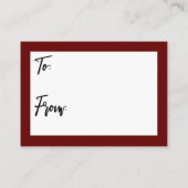 Eenvoudig handschrift Zeg Nr aan het Verpakken! Informatiekaartje (Achterkant)