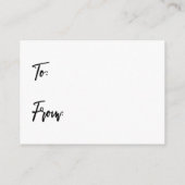 Eenvoudig handschrift zonder omloop informatiekaartje (Achterkant)