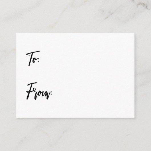 Eenvoudig handschrift zonder omloop informatiekaartje (Achterkant)