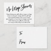 Eenvoudig handschrift zonder omloop informatiekaartje (Voorkant / Achterkant)