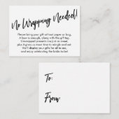 Eenvoudig handschrift zonder onmiddellijke verpakk informatiekaartje (Voorkant / Achterkant)