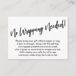 Eenvoudig handschrift zonder onmiddellijke verpakk informatiekaartje