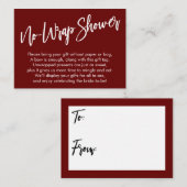 Eenvoudig handschrift zonder schrootschoen Bourgog Informatiekaartje (Voorkant / Achterkant)