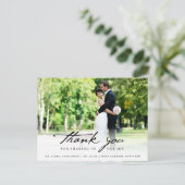 Eenvoudig handschrijfscript Classy Weddenschap Har Briefkaart (Staand voorkant)