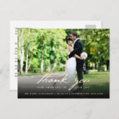 Eenvoudig handschrijfscript Classy Weddenschap Har Briefkaart (Voorkant / Achterkant)