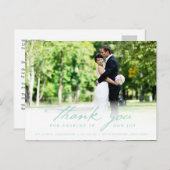 Eenvoudig handschrijfscript Classy Weddenschap Har Briefkaart (Voorkant / Achterkant)