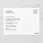 Eenvoudig handschrijfscript Classy Weddenschap Har Briefkaart (Achterkant)