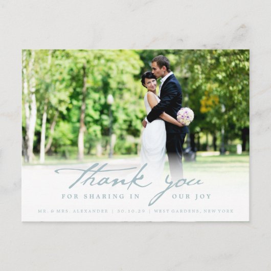 Eenvoudig handschrijfscript Classy Weddenschap Har Briefkaart (Voorkant)