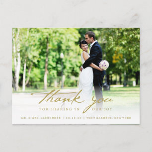 Eenvoudig handschrijfscript Classy Weddenschap Har Briefkaart