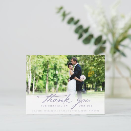 Eenvoudig handschrijfscript Classy Weddenschap Har Briefkaart (Staand voorkant)