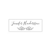 Eenvoudig handtekeningscript Elegant Lavendel Zelfinktende Stempel (Design)