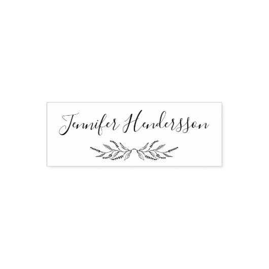 Eenvoudig handtekeningscript Elegant Lavendel Zelfinktende Stempel (Design)