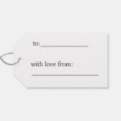 Eenvoudig Happy Birthday Gift Label met Ballonnen Cadeaulabel (Achterkant Horizontaal)