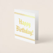 Eenvoudig, "Happy Birthday!" Kaart (Voorkant)