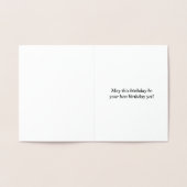 Eenvoudig, "Happy Birthday!" Kaart (Binnen)