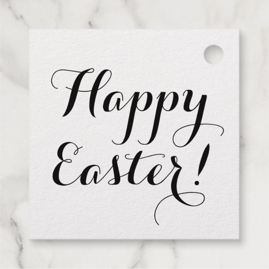 Eenvoudig  Happy Easter Bunny Butterfly-script Bedankjes Labels (Achterkant)