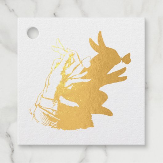 Eenvoudig  Happy Easter Bunny Butterfly-script Bedankjes Labels (Voorkant)