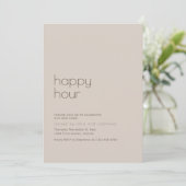 Eenvoudig Happy Hour Housewarming Party Uitnodigen Kaart (Staand voorkant)