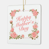 Eenvoudig Happy Moederdag Floral Lijst Ornament (Links)