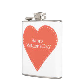 Eenvoudig Happy Moederdag Heart Heupfles (Links)