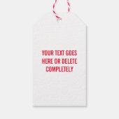 Eenvoudig Happy Valentine's Day White Heart op Cadeaulabel (Achterkant)