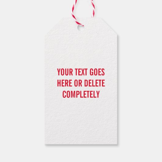 Eenvoudig Happy Valentine's Day White Heart op Cadeaulabel (Achterkant)