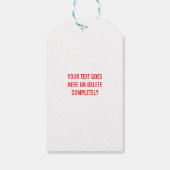 Eenvoudig Happy Valentine's Day White Heart op Red Cadeaulabel (Achterkant)